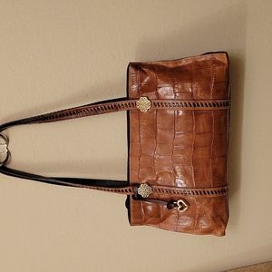Brighton tan croc leather bag